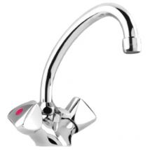 Kramer - Mezclador de lavabo con cabezal cerámico y desagüe automático de abs.