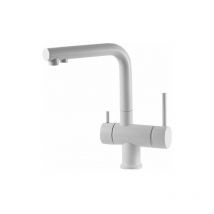 Gattoni Rubinetteria - Mitigeur d'évier de cuisine à eau purifiée à 3 voies blanc mat Gattoni 0195/PCBO Blanc mat