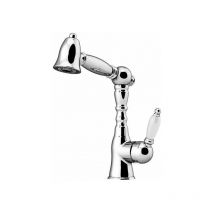 Gattoni Rubinetteria - Mélangeur d'évier de cuisine avec douche extractible Gattoni Orta 6013465C0 Chromé