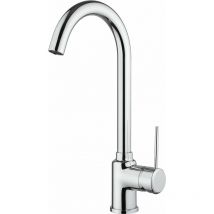 Piralla Rubinetteria - Mélangeur d'évier de cuisine en laiton chromé avec bec réglable Piralla Lion 0LI00104A21 Chromé