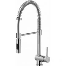 Paffoni - Mélangeur d'évier de cuisine pour bonus d'eau avec douchette à 2 jets Stick SK179CR-R6 | Chromé - Chromé