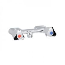 Mélangeur de douche – entraxe fixe 135 mm – Arrivées mâles 1/2 – Croisillons métal – ISIDRA