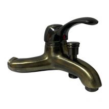 Iperbriko - Mélangeur en laiton antique Bologna baignoire H12.1xL18xP19.2