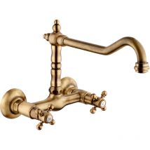 Paini France Robinetterie - Miscelatore per lavello a parete in bronzo antico tiffany