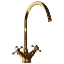 Sandri - Mélangeur evier retro doré