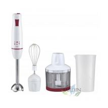 Mixeur Plongeant Thulos 500W, Cloche Anti-éclaboussures, Powerbell Plus, Easy-Click, Comprend des Fouets