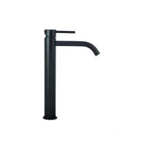 Paffoni - Mélangeur lavabo avec bec allongé et vidage Clic Clac Light series LIG081KNO Laiton - Noir mat