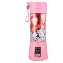 Mélangeur Trachéal Mélangeur De Fruits électrique Smoothie Maker Mélangeur usb Juice Blender Rechargeable 400ML Rose.--