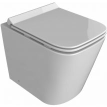 Meleti Easy Clean Back To Wall Toilet Pan & Soft Close Slim Seat