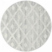 Tapis Rond en relief Berbère MELIA Crème (200x200cm)