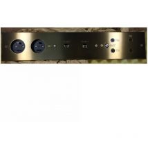 Meljac - Multiprise complète - 2 pc+t + 2 RJ45 spe + 1 tv fm sat + 2 rca + gr - Bronze - 41x8cm