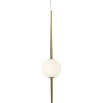 Melkita - suspension LED dorée 58cm - verre opale