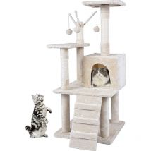 Melko - Arbre à chat arbre à chat moyen arbre à chat beige naturel arbre à chat grimpant