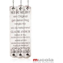 Melko Armoire murale à panneaux 100x40x3,5 cm avec 6 crochets à vestes armoire à panneaux en bois porte-manteau de salle