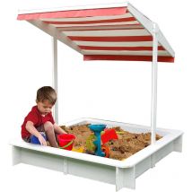 Melko - Bac à sable avec protection solaire Bac à sable 120x120x120 cm Bac à sable pour enfants