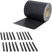 Bâton tapis de clôture bande d'intimité 35m clôture pvc hauteur 19 cm feuille d'intimité opaque - Melko