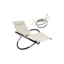 Rocking Lounger pieghevole da giardino lettino da giardino lettino da sole lettino sdraio relax lettino spiaggia lettino sedia a dondolo balcone