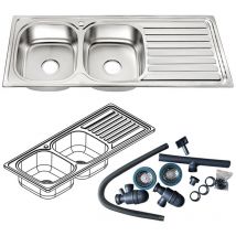 Doppio lavello doppio lavello in acciaio inox 120CM unità lavello lavello lavello in acciaio inossidabile unità lavello incorporato unità lavello