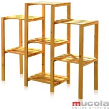 Escalier de fleurs / panier suspendu en bois à 7 étages, 97 x 31 x 87 cm (l x l x h) - Melko