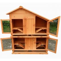 Melko Hasenstall Xxl Aufzucht 4 Boxen Holz Kleintierstall Hasenkäfig Freigehege