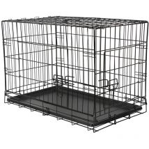 Melko Hundebox 91x63,5x58 cm Hundetransportbox klappbar Reisebox Katzenbox