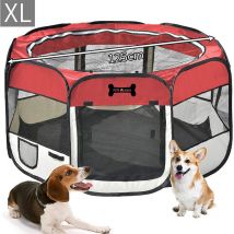 Melko - parc pour chiot pliable course de chiots 125 x 125 x 64 cm parc pour animaux chiens parc pour lapins