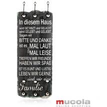 Melko - Porte-manteau mural en bois avec 6 crochets porte-manteau Porte-manteau de 100 cm porte-manteau à panneaux porte-manteau de salle