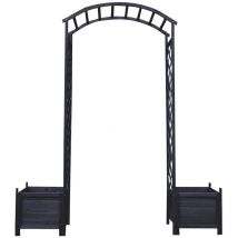 Melko - Rosenbogen mit Blumenkästen Rankhilfe Torbogen Spalier Rankgitter Pergola