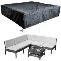 Schutzhülle Abdeckplane für Gartenmöbel, schwarz, 195 x 195 x 67 cm - Melko