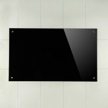 Spritzschutz Herdblende aus Glas, für Küche, Herd, Fliesen, 6 mm esg Sicherheitsglas, Küchenrückwand, inkl. Schrauben, 120 x 50 cm, Schwarz - Melko