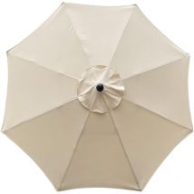 Copertura di Ricambio per Ombrellone, 8 Stecche, 3 m, Impermeabile, Anti-UV, Tessuto di Ricambio, Beige - Memkey