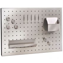 Memoboard "Jasmin" aus mattiertem Edelstahl 50 x 35 x 1,2 cm Ideal für Büro und Zuhause