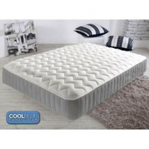 Furniturestop - Memory Foam Mattress Cool Blue Foam Quilted Sprung - 8 (20cm) Depth - 5ft