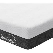 Rattantree - Memory Foam Mattress Skin-friendly Soft Fabric Mattresses with Breathable Cover 2 Layers, 4FT6 Double (135x190x20cm)