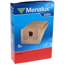 Menalux Staubsaugerbeutel 3385p – 5 Stück – Originalprodukt – Teilenummer 900196665 – Kompatibel mit verschiedenen Staubsaugermodellen