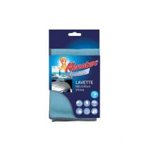 Lavette microfibre vitre double face 30x31cm Menatex