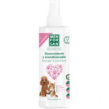 Districante Ammorbidente per Cani e Gatti 500 ml, Facilita la Spazzolatura, Senza Bisogno di Acqua, Bianco - Menforsan