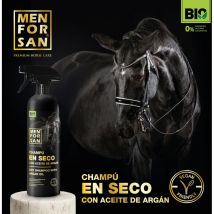 MENFORSAN Shampoo a secco con olio di argan per cavalli, 1 l Bio - Vegan Friendly - 100% naturale Premium Horse Care