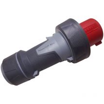 Mennekes - 13212 PLUG power top xtra avec surface en caoutchouc, protection ip 67, 6 HEURES terre position, 5 PÃLES, 63 A cou