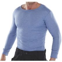 Thvls Men's Blue Thermal Long Sleeved Vest (m) - Beeswift