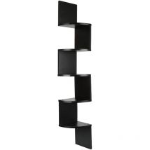 Wyctin - Mensola a muro,gancio angolare,mensola decorativa,creativo,nero,20 × 20 × 120 cm