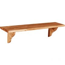 Biscottini - Mensola da parete in legno massello d tiglio finitura naturale 90x22x22 cm