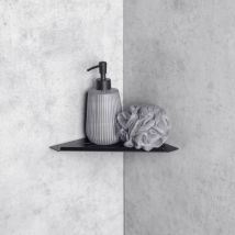 Daske - Mensola doccia angolare nera in acciaio inox Phusy