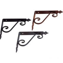 Mensola ferro battuto cm 14 bronzo martellato