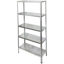 Oryx - Modulo Scaffalatura Zincata con 5 Ripiani 150x75x30 cm.