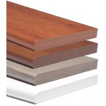 Amica - Mensola in Truciolato Finitura in melaminico effetto legno – 40x20x1,8 cm – bianca