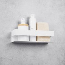 Mensola organizer per bagno in alluminio bianco Skandi