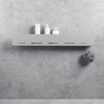Mensola organizer per bagno in alluminio grigio Wenca l