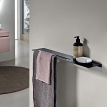 Mensola portasciugamani in metallo OLMO 60 cm NERO