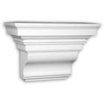 Mensola Profhome 483201 cornice per esterno elemento decorativo elemento di facciata stile ionico bianco